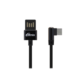 Кабель USB, Ritmix RCC-438 Black, 1.0м, Черный
