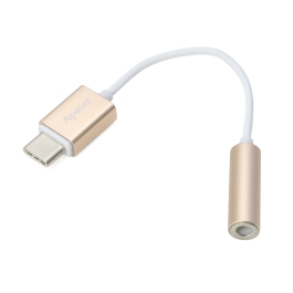 Аудиоконвертер USB Type-C 3.1 m -> 3.5mm /f, Apacer DC150, 0.10м, Золотой