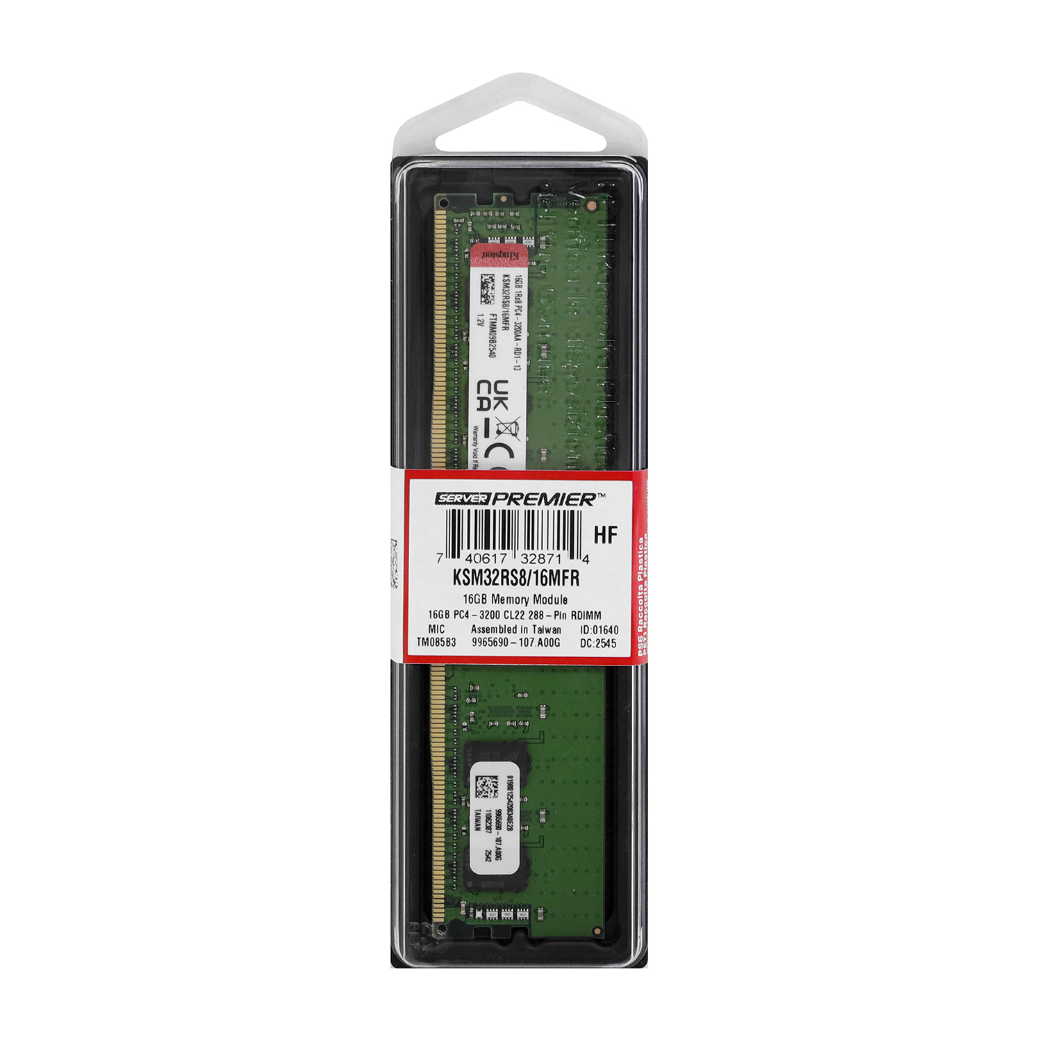 Модуль памяти Kingston KSM32RS8/16MFR, Registered, DDR4, 16 GB