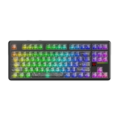 Клавиатура USB, Attack Shark X87 Ultra Shadow Megalodon, черный