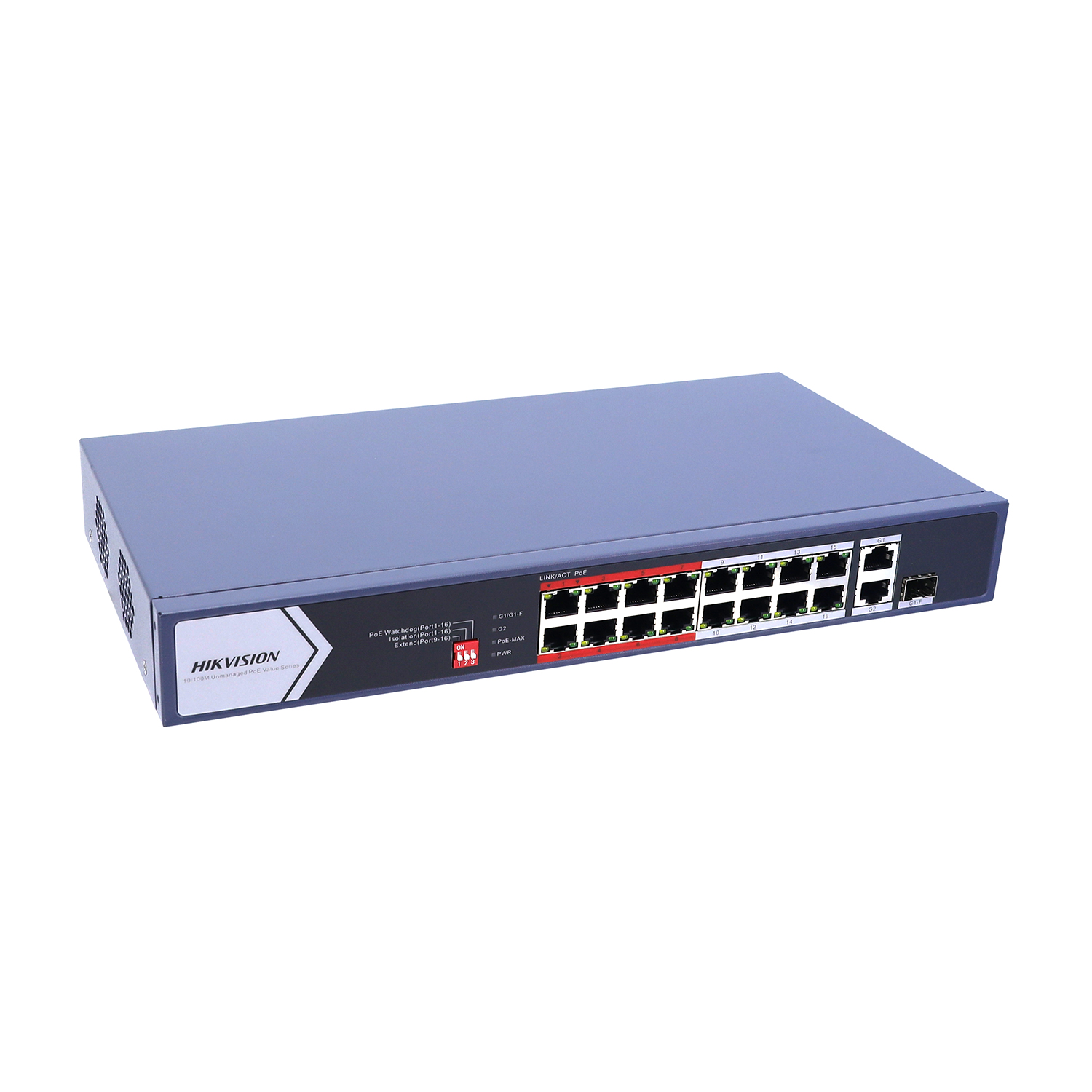 Сетевой коммутатор Hikvision DS-3E0318P-E/M(C) Switch 16 port 10/100M ...