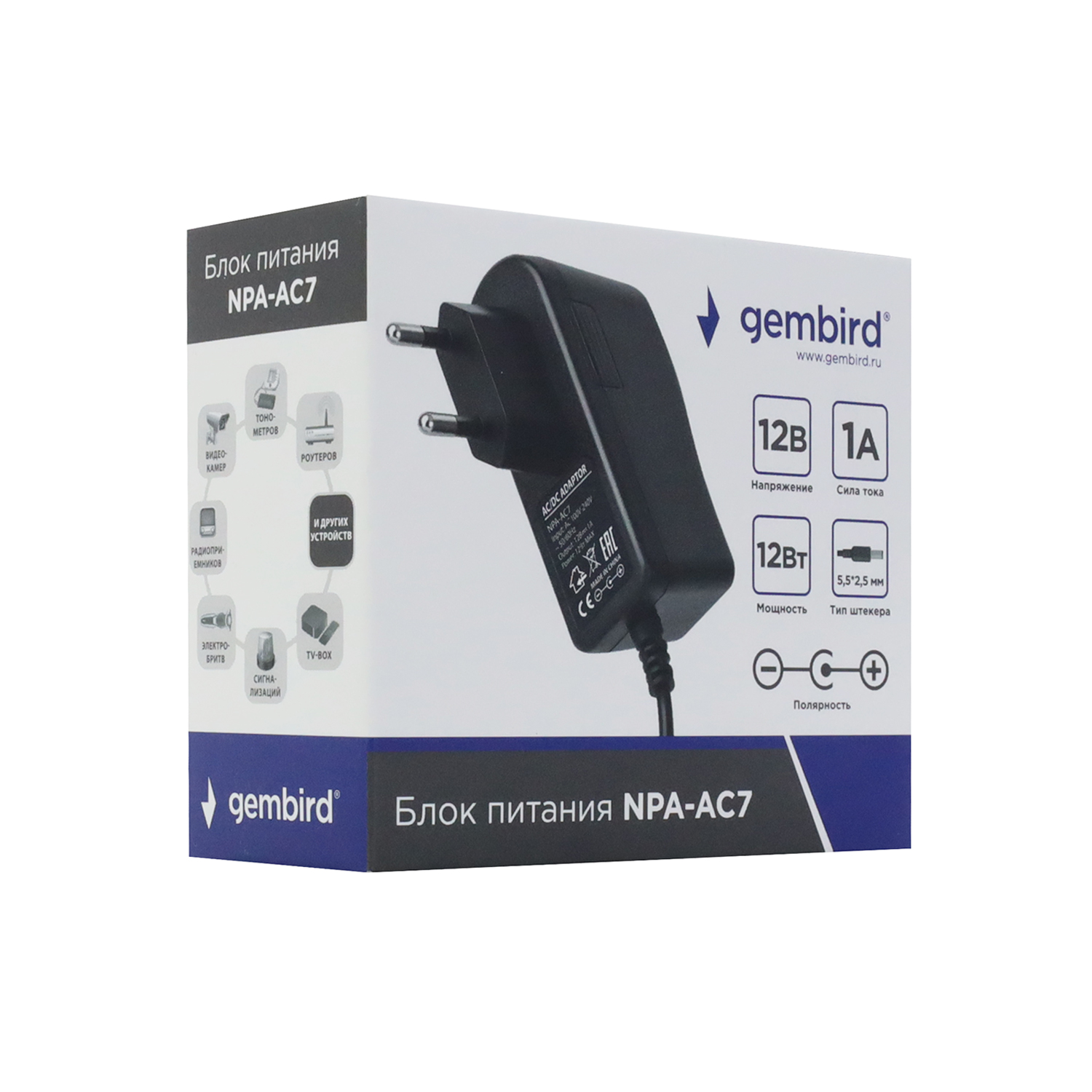 Зарядка USB 220В Gembird NPA-AC7
