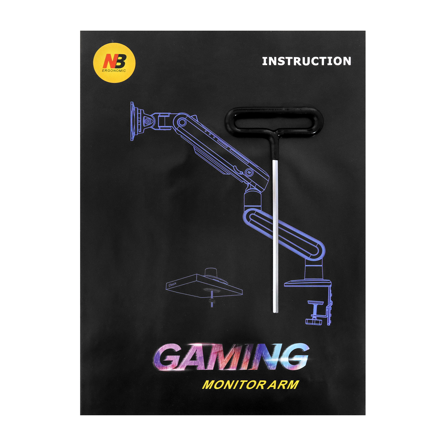 Крепление настольное, NB A6 BLACK, 27''-50'', 5-18кг, VESA 75-100