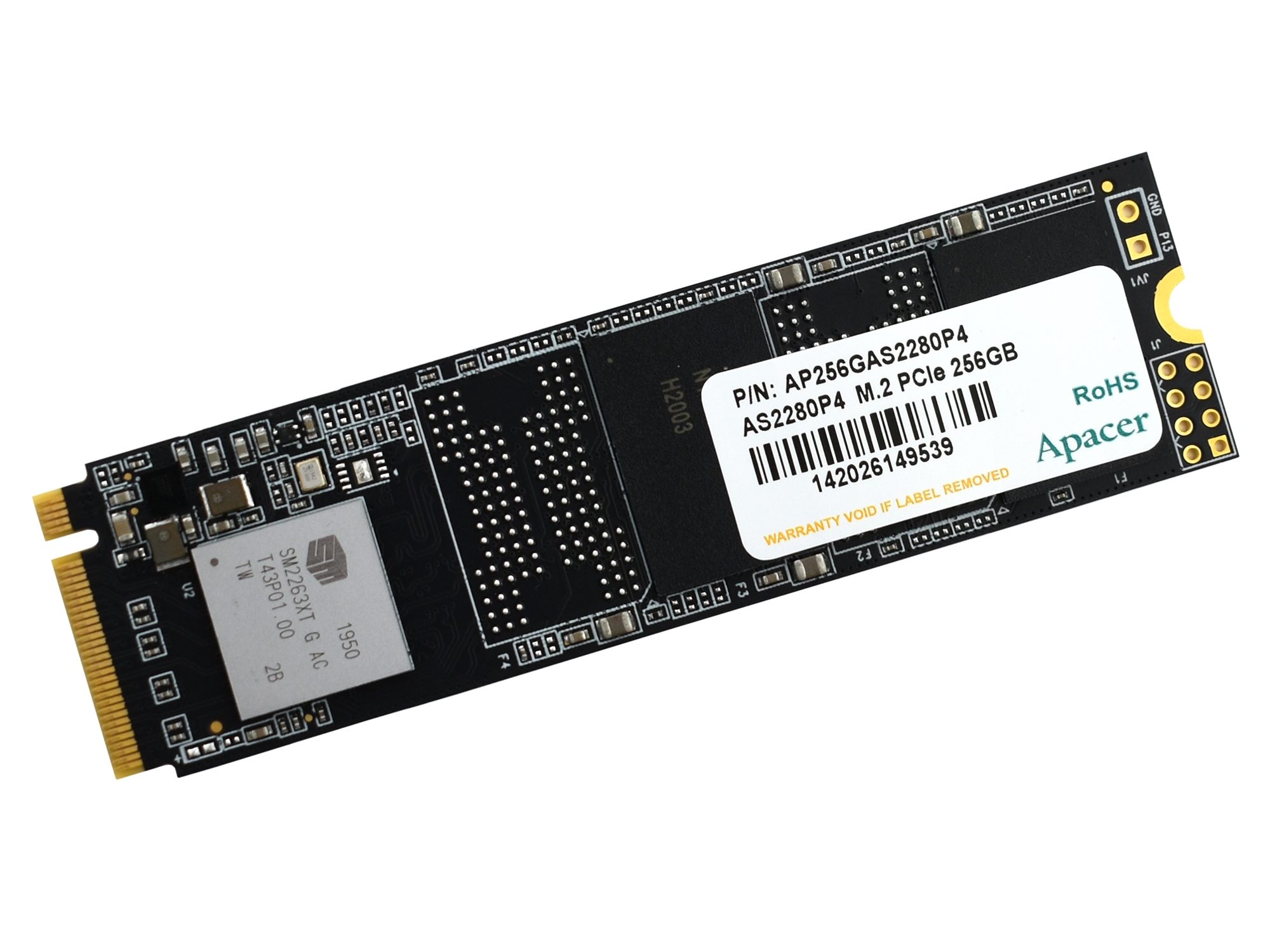 Твердотельный накопитель SSD M.2 PCIe Apacer AS2280P4, AP256GAS2280P4-1, 256GB