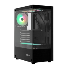 Корпус ATX midi tower Alseye, Spider-B Black AS.07.0136, (без БП), black