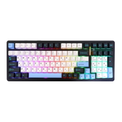 Клавиатура Bluetooth, Aula F99, черный+белый+синий