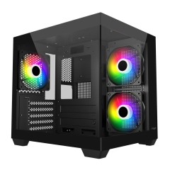 Корпус mATX midi tower FSP S140-BA, (без БП), black
