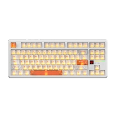 Клавиатура USB, Attack Shark X87 Ultra Ice Orange, оранжевый