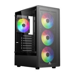 Корпус mATX mini tower Wintek Miracle, A01-B-M TG, (без БП), Black